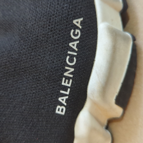 Balenciaga Women's Speed Knit Trainers in Black/White - Size 37/US 7 - Picture 2 of 10